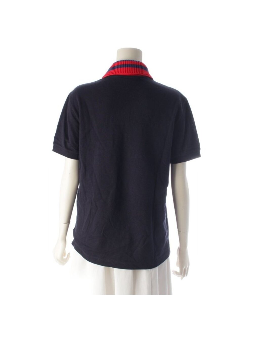 Gucci Cotton Tiger Pattern Short Sleeve Polo Shirt Navy - Picture 4 of 10